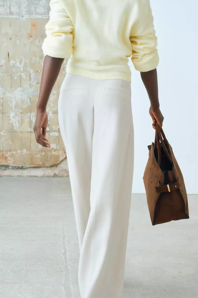 Buy H&M Wide twill trousers Online | ZALORA Malaysia