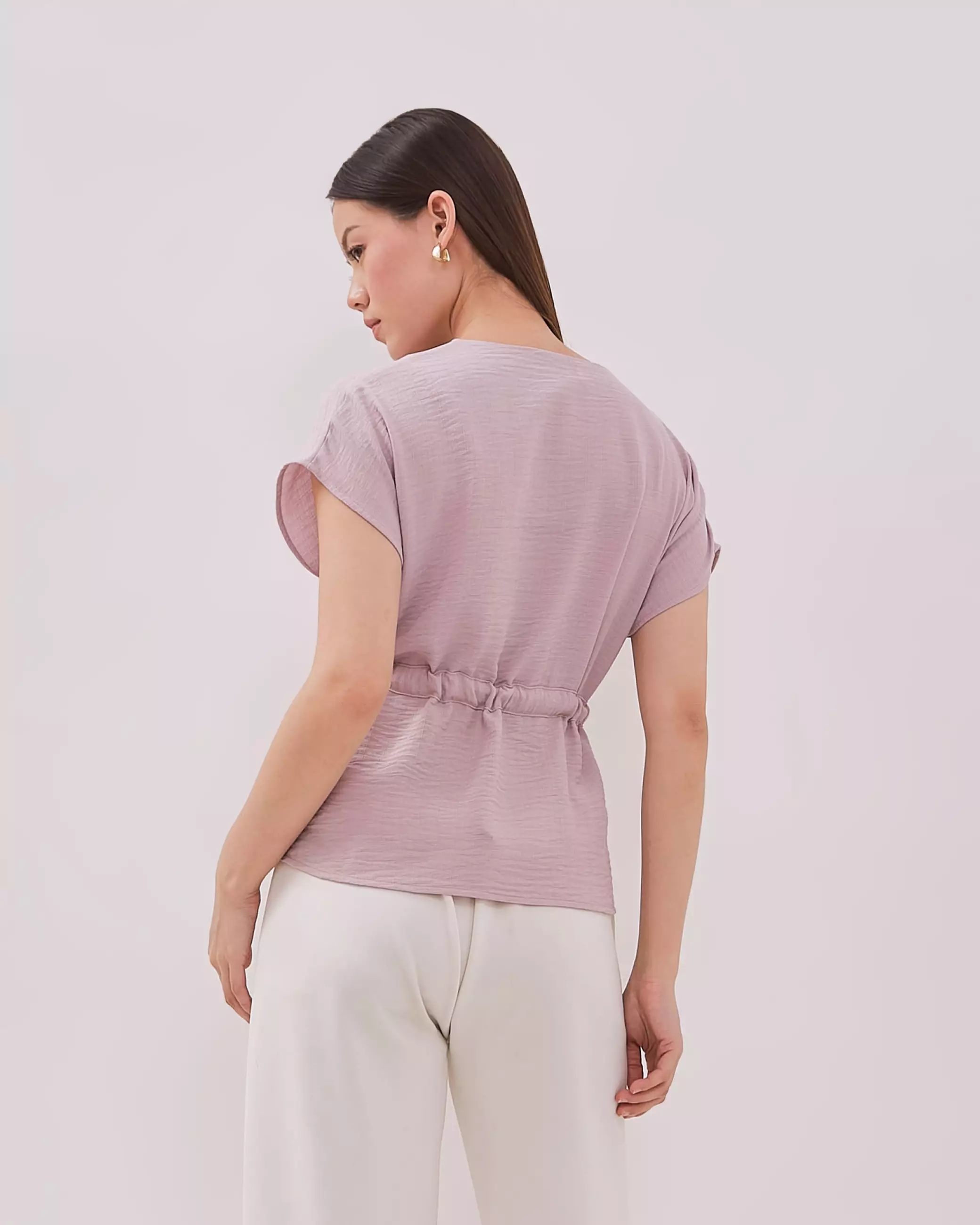 Urban Exchange Silly Pink Blouse / Atasan Blouse Lengan Pendek Warna Pink