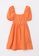 LC WAIKIKI orange Balloon Sleeve Poplin Mini Dress F779CAAFEA7D57GS_7