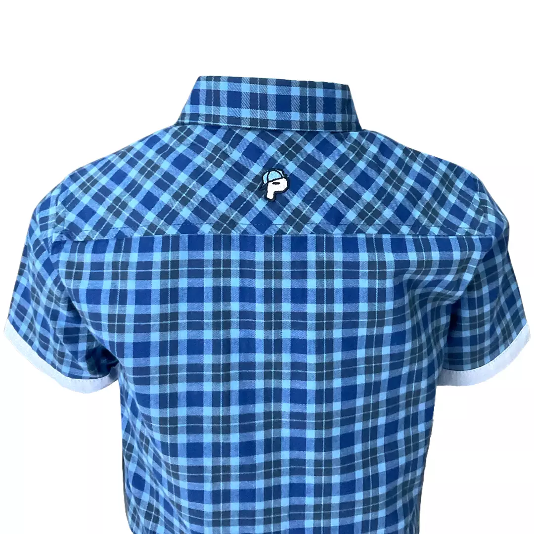 Pingu Kemeja Anak Laki Laki Kotak-Kotak Pendek Navy 92208930