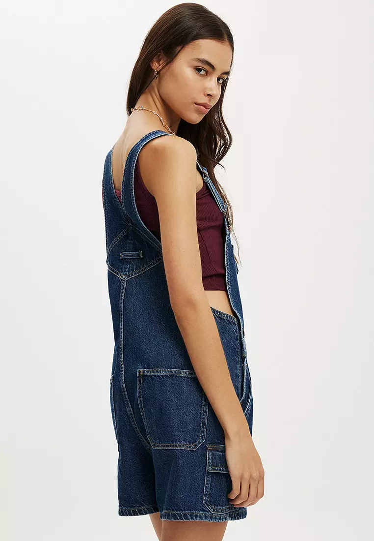 Short Denim Overall Playsuit
