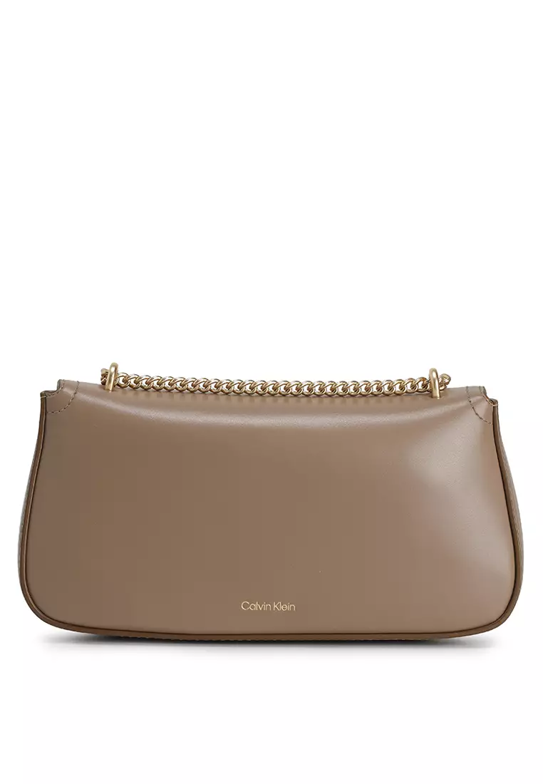 Monogram Logo Hardware Chain Small Shoulder Bag  - Calvin Klein Accessories
