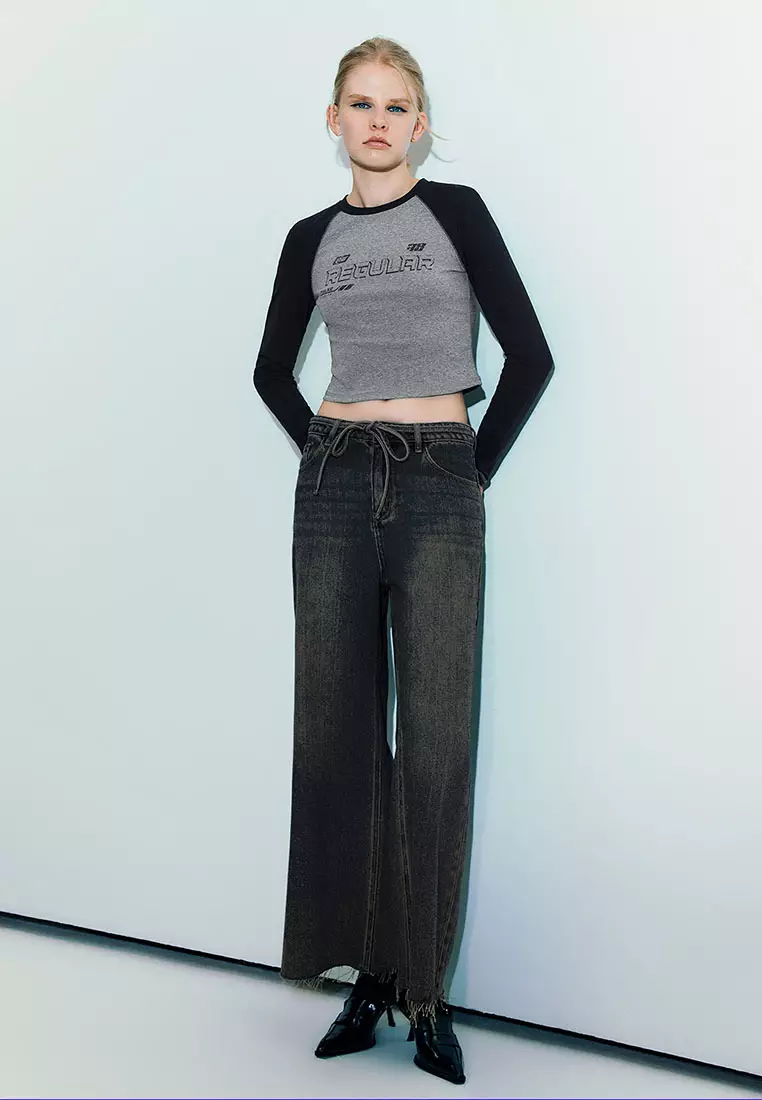 Wide-Leg Jeans With Rope