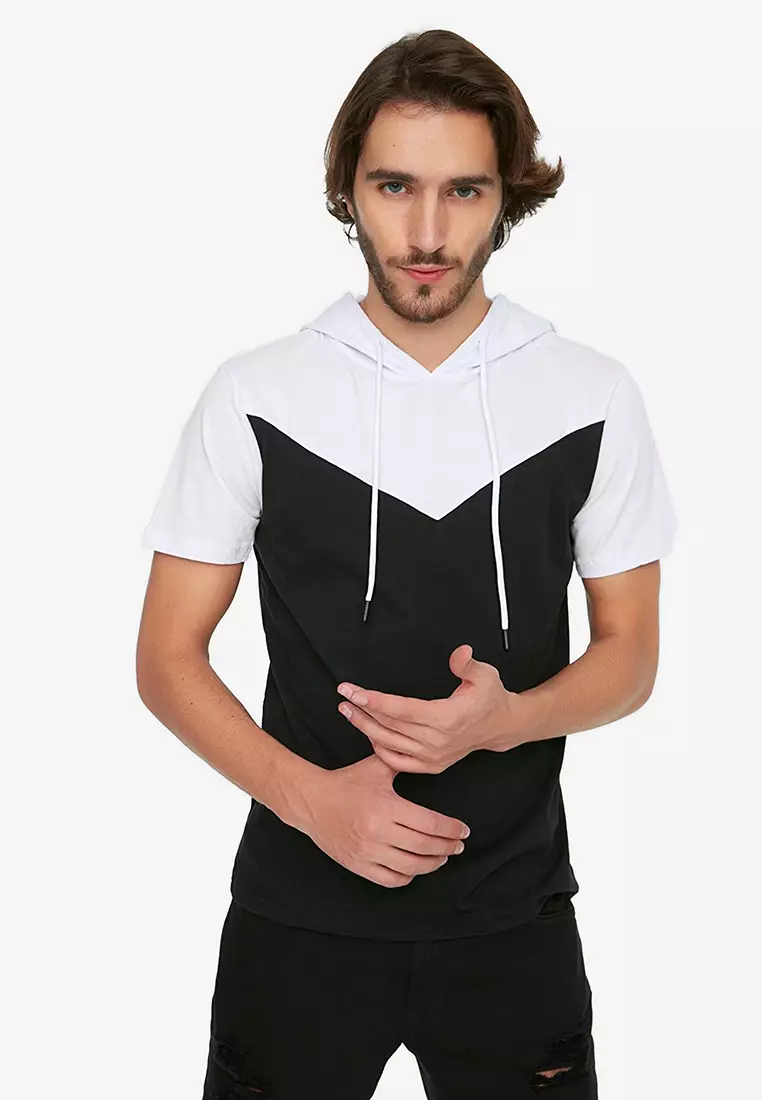 Buy Trendyol Colorblock Hooded T Shirt 2024 Online ZALORA Singapore