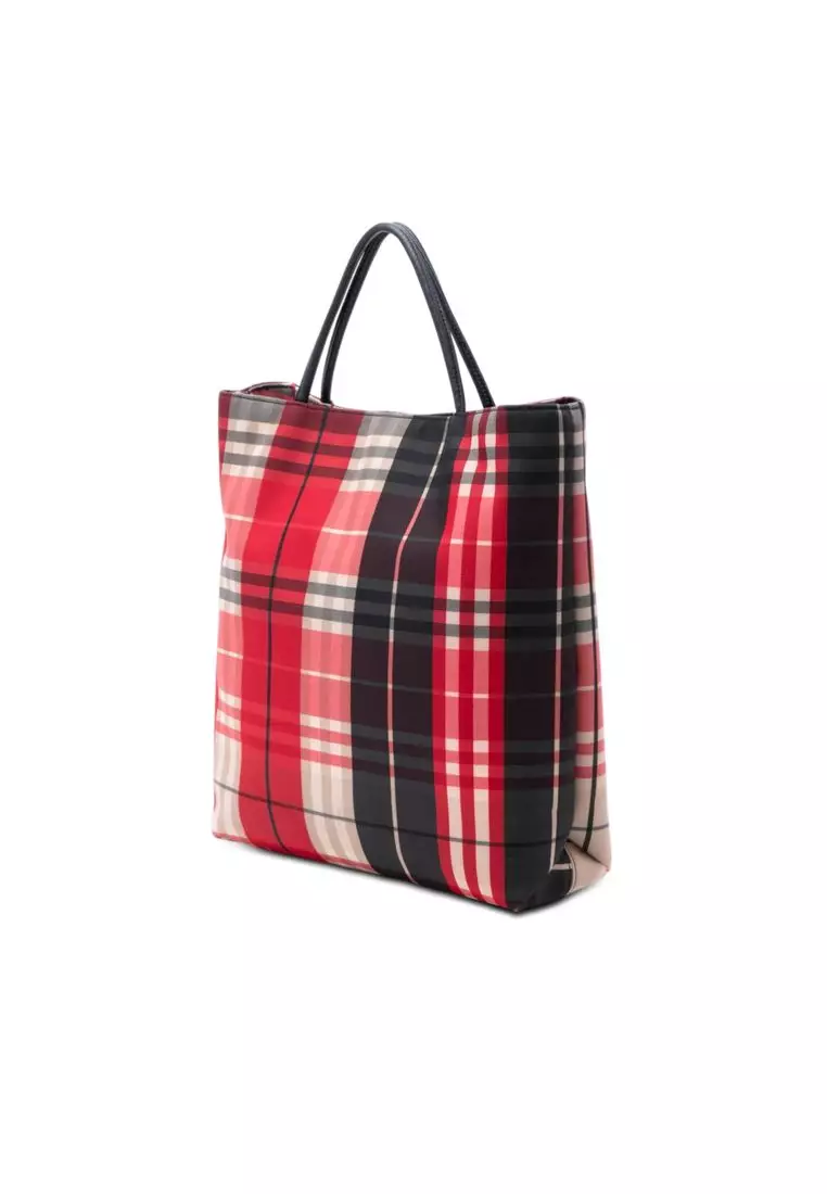 Pre-Loved Burberry House Check Canvas Tote