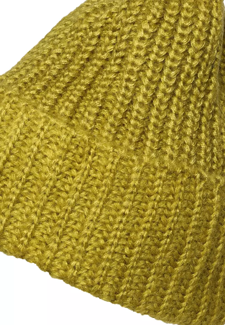 Khaki Green Waffle Cuff Beanie
