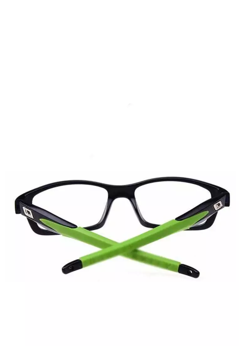 Mackenzie Frame Kacamata Unisex Titanium Style Clear Lens Material Plastik ORIGINAL - Black Green