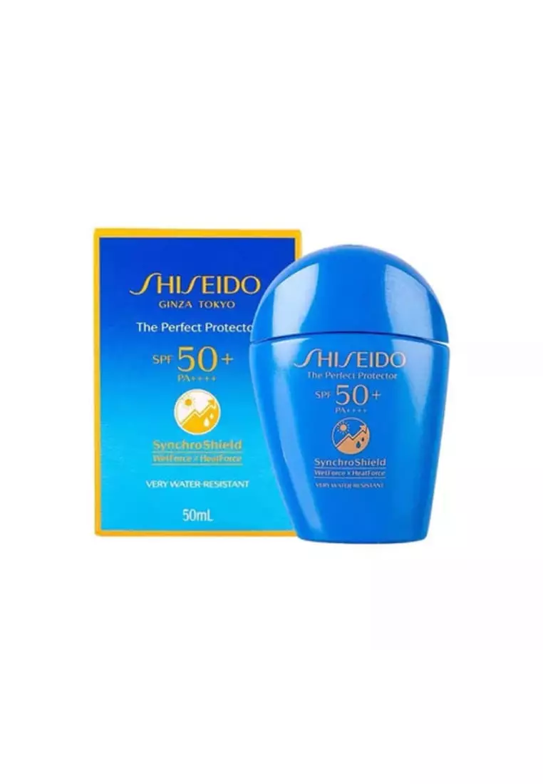 Shiseido The Perfect Protector SPF 50+/PA ++++ Synchroshield 50ml Biru Tua