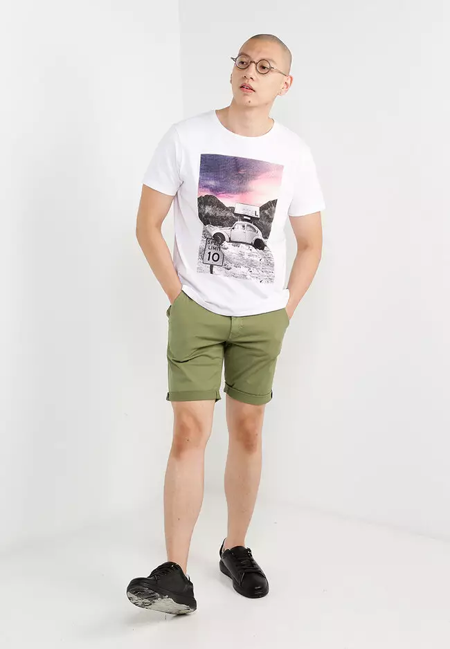 Buy BLEND Slim Fit Chino Shorts 2024 Online ZALORA Philippines