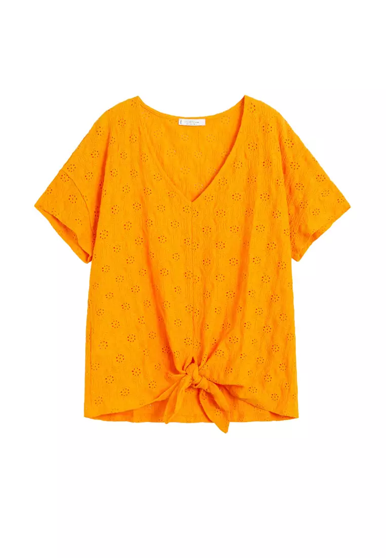 Buy Violeta by MANGO Openwork Details Top Online ZALORA Malaysia