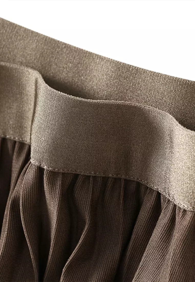 Simple High Waist Pleated Skirt AF0211