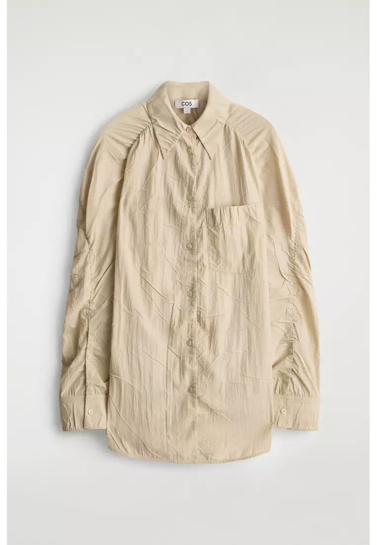 HANDMADE CRINKLED-SILK SHIRT