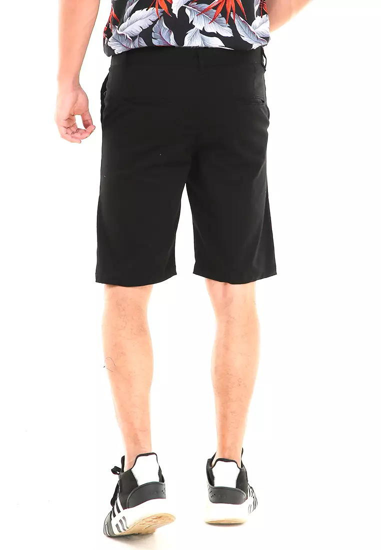 Rishham Celana Pendek Chino Pria Premium Stylish Casual Short Pants Material Cotton ORIGINAL - Black