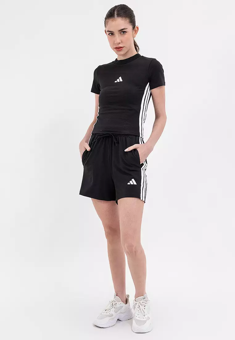 Essentials 3-Stripes Cotton Shorts