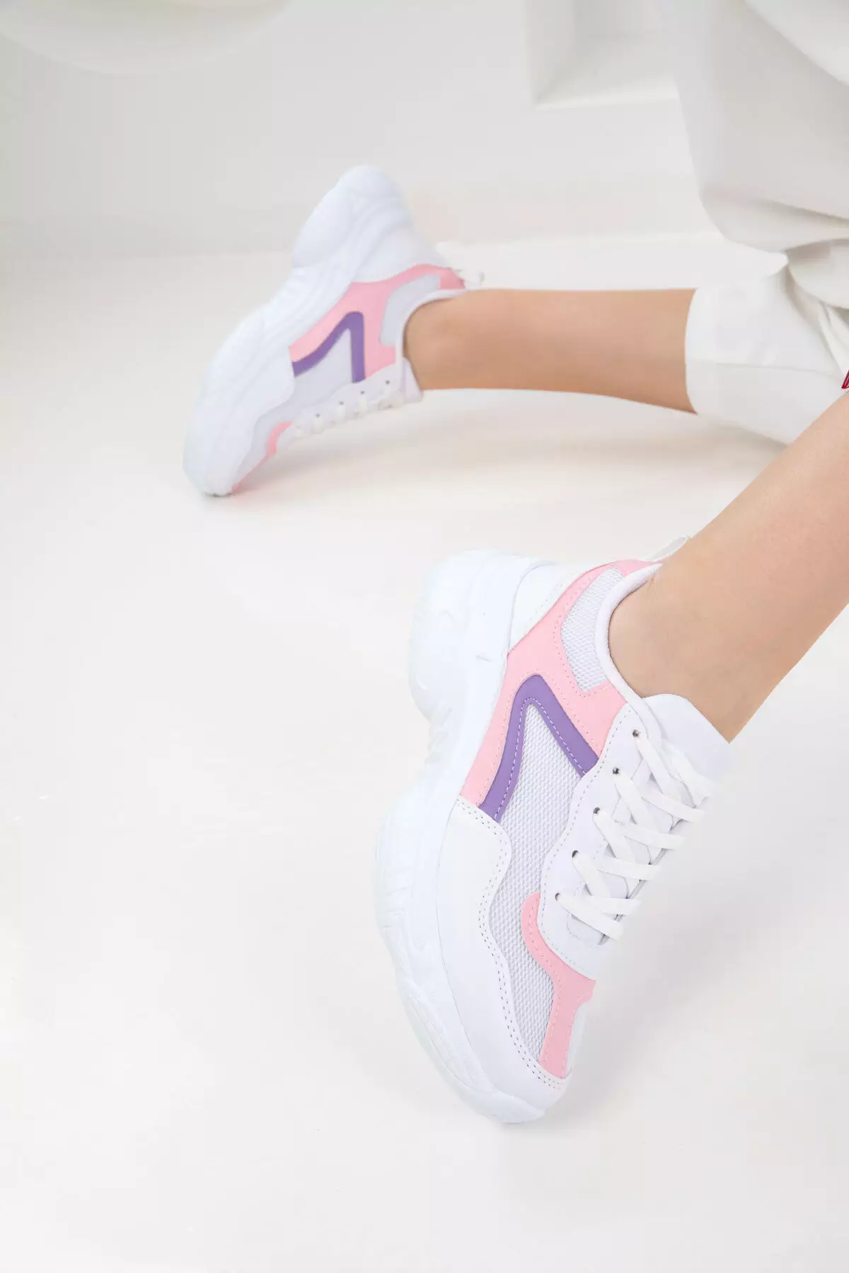 White-Powder-Lilac Women's Sneaker 20610