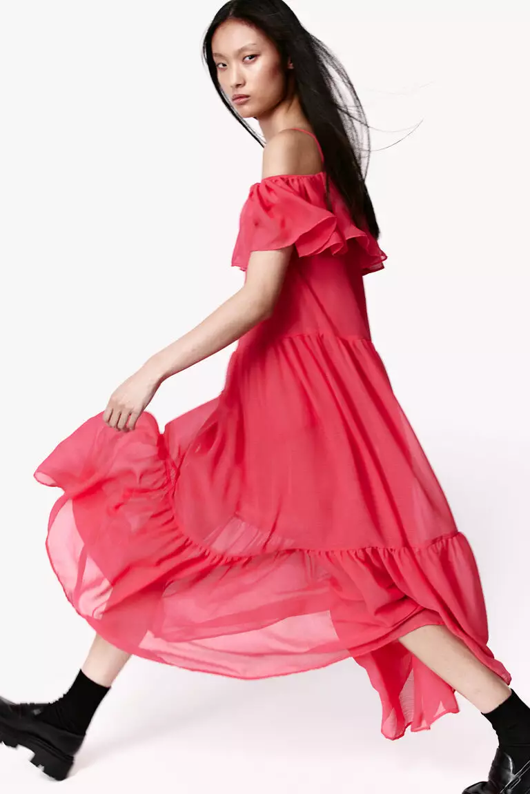 Jual H&M Cold shoulder maxi dress Original 2025 ZALORA Indonesia ®