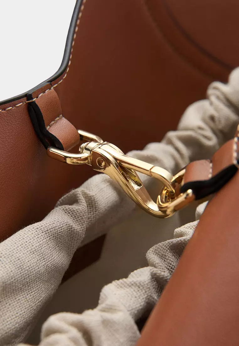 Medium Faux Leather Shoulder Bag
