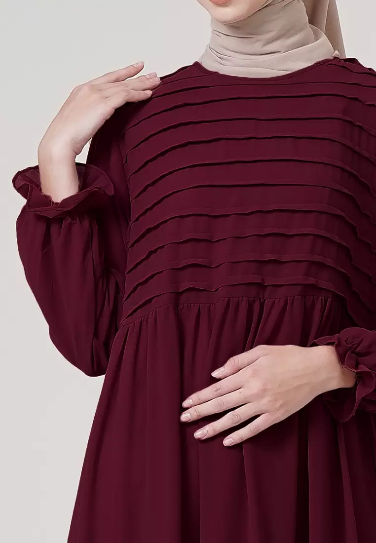 Thalia Dress - Maroon