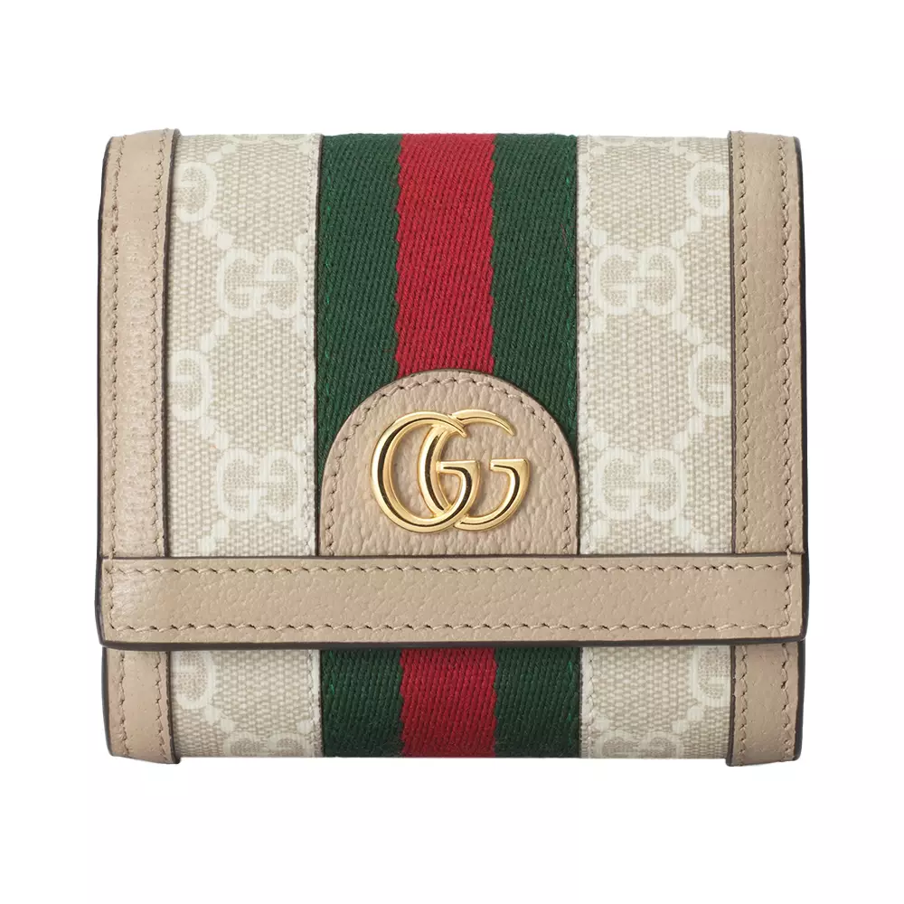Jual Gucci Ophidia GG Supreme Canvas Web Line Wallets Beige White