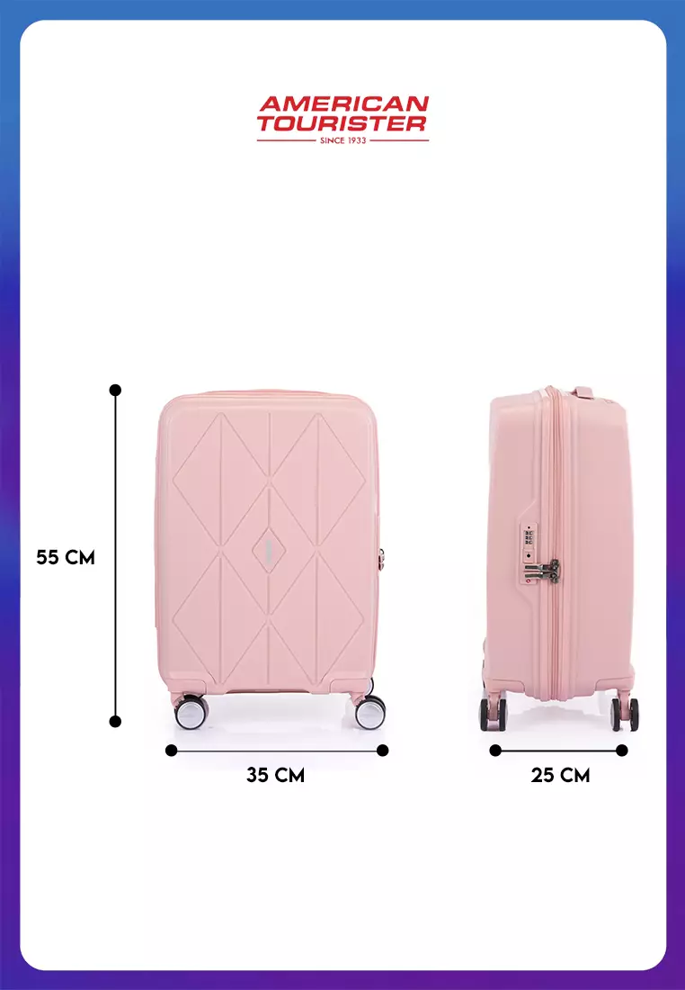 American Tourister Koper Hardcase Argyle Cabin 20 Inch EXP TSA V2 - Antique Pink