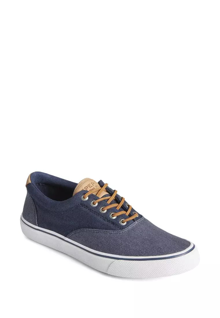 Buy Sperry Sperry Men s Striper II CVO Waxy Canvas Sneaker Navy
