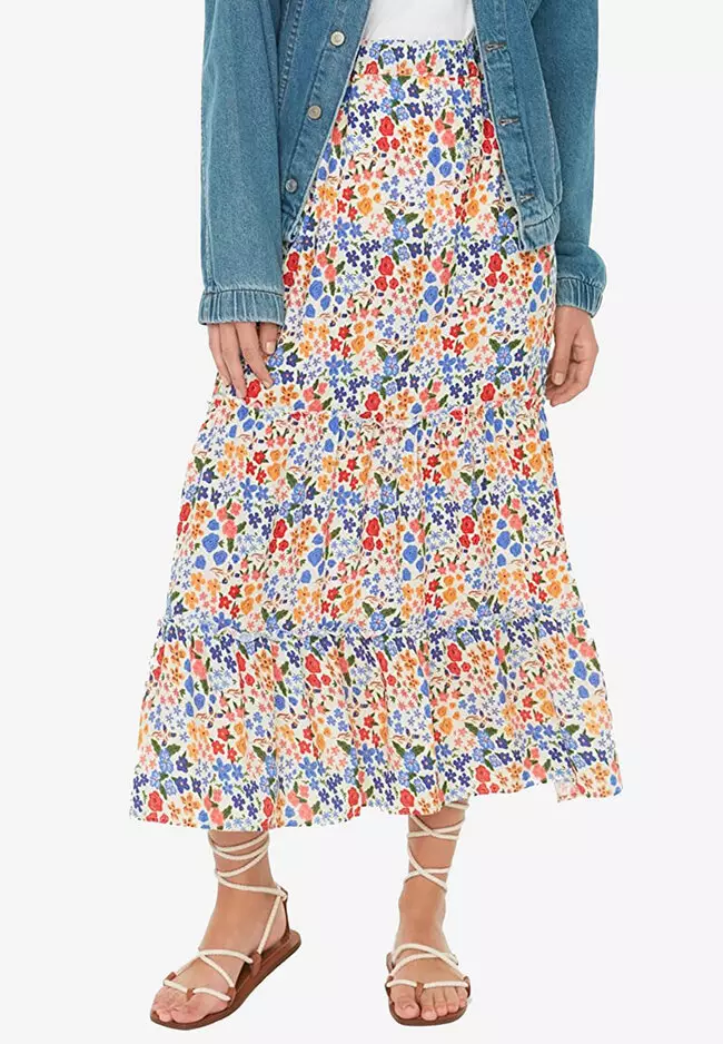 Floral midi skirt singapore shop