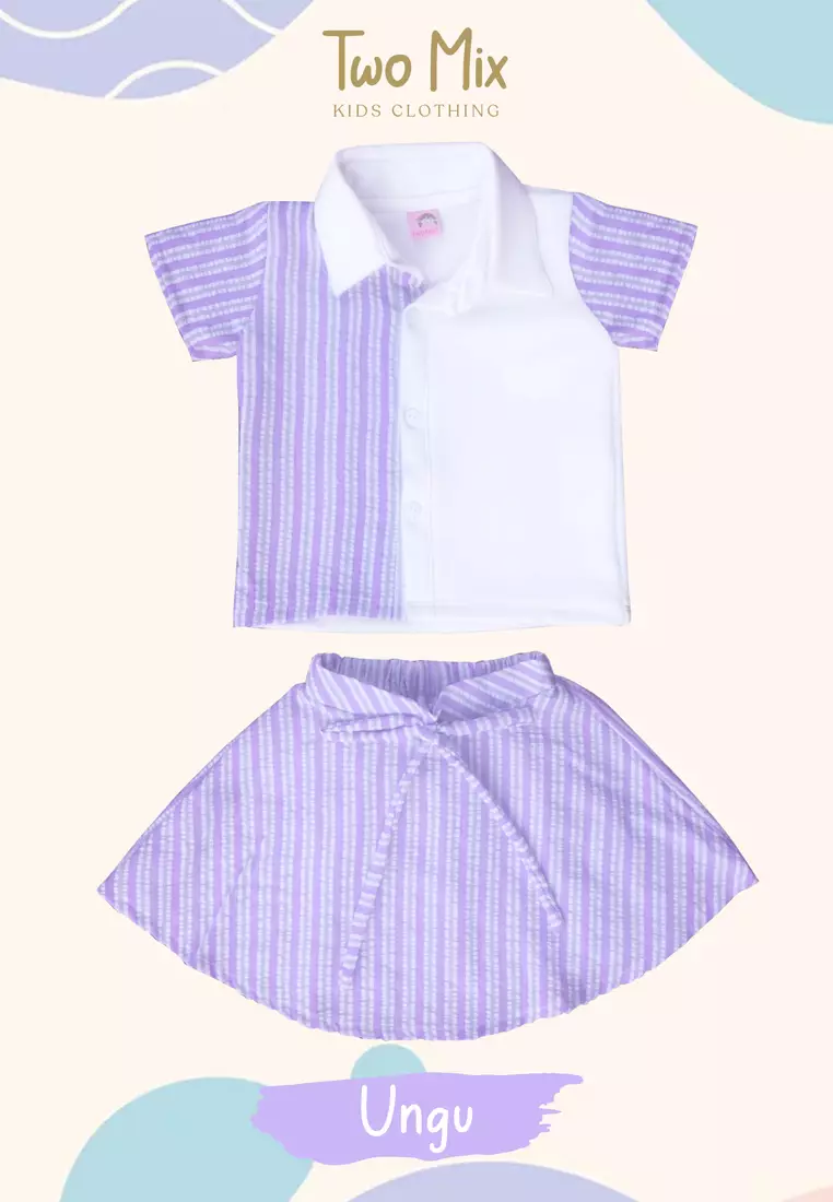 Two Mix - Setelan Anak Perempuan Fashion - Baju Stelan Anak Cewek Viral 1-12 Tahun 4327