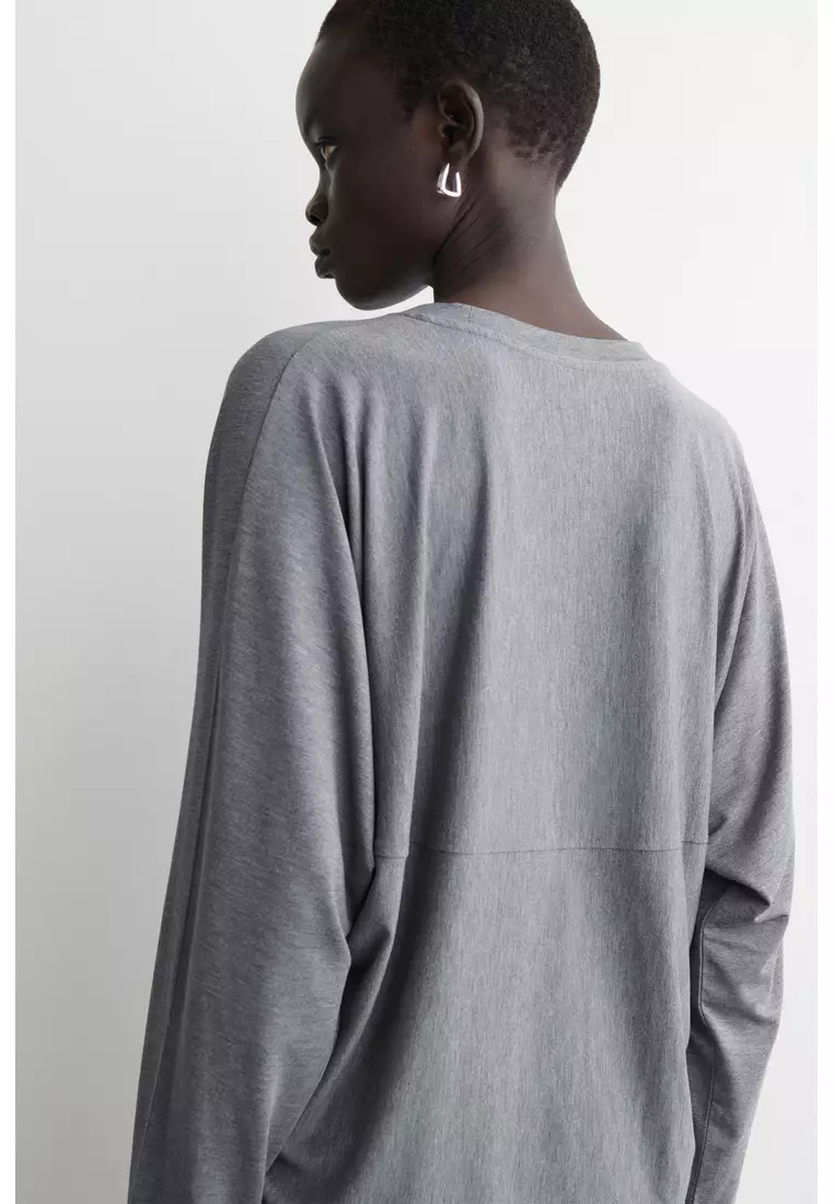 FLUID JERSEY LONG-SLEEVED TOP