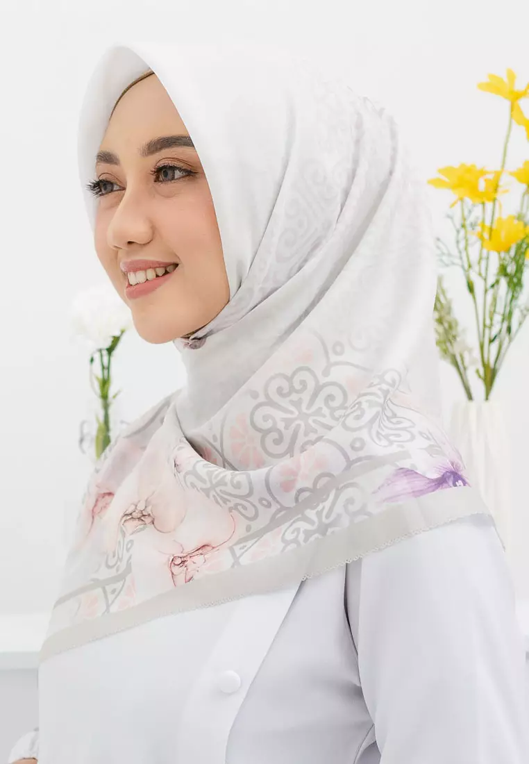 Orchidz Signature Square Voile Scarf Hijab Premium Wanita Sugarcane