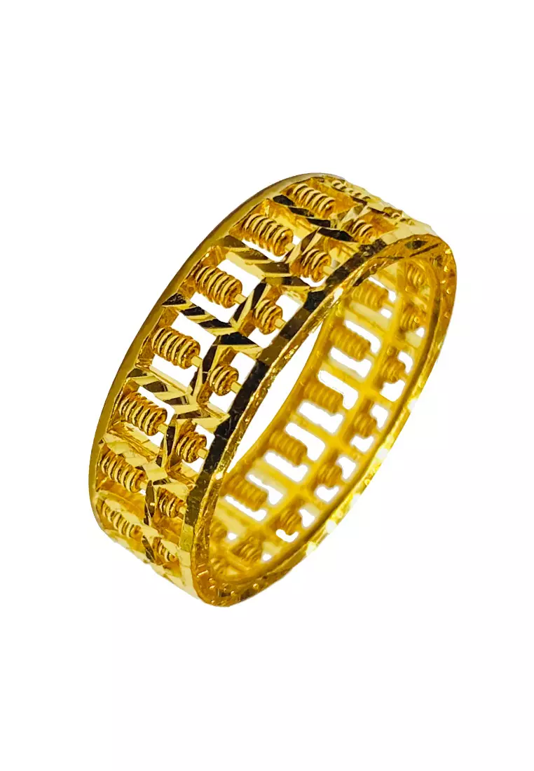 Golden cheap abacus ring
