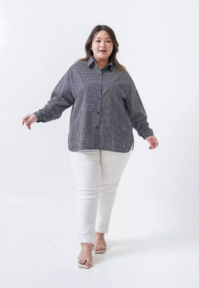 plus size aramita shirt black