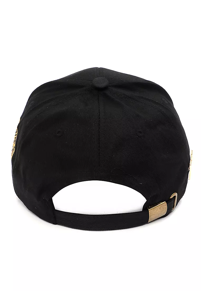 Drsh Topi Baseball Unisex Casual Resizable Strap Comfortable Material Cotton ORIGINAL - Black Gold