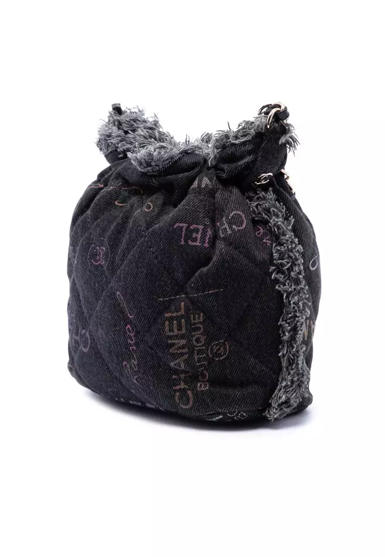 Pre-Loved Chanel Small Denim Mood Bucket With Chain
