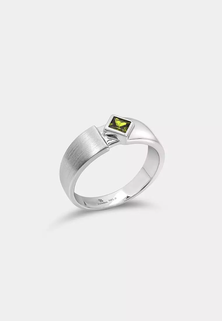 Amour Bloom Green CZ Ring 040