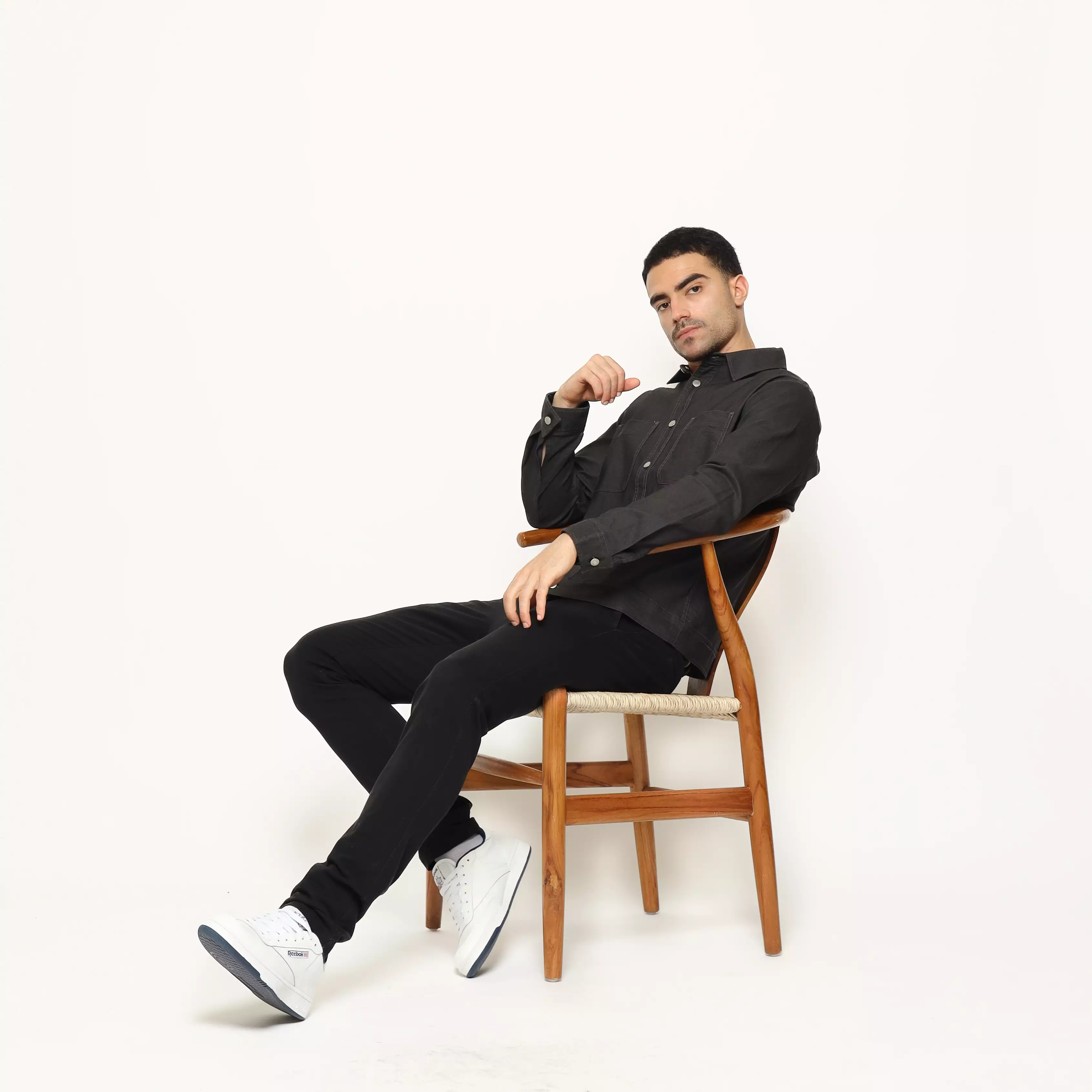 Schoeller Jaket Pria LENNOX Regular Fit Cotton Stretch – Motif Twill Kecil Warna Grey