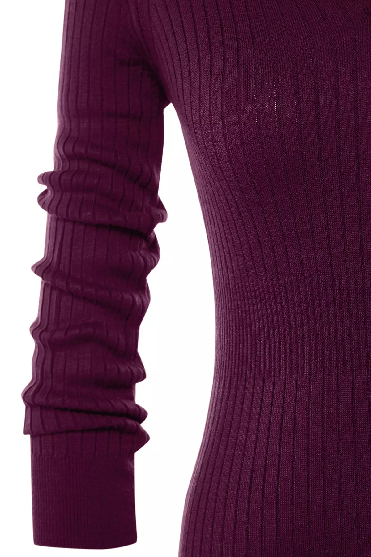 Plum Midi Knitwear Polo Collar Dress