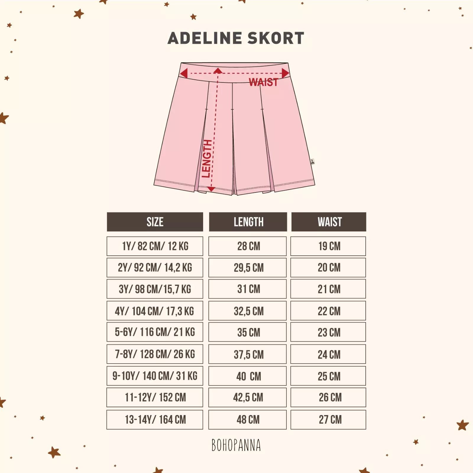 BOHOPANNA - ADELINE SKORT - CELANA ANAK PEREMPUAN