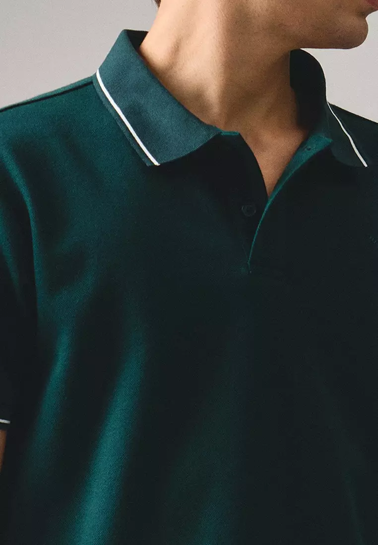 Premium Regular Fit Polo Shirt With Contrast Tipping