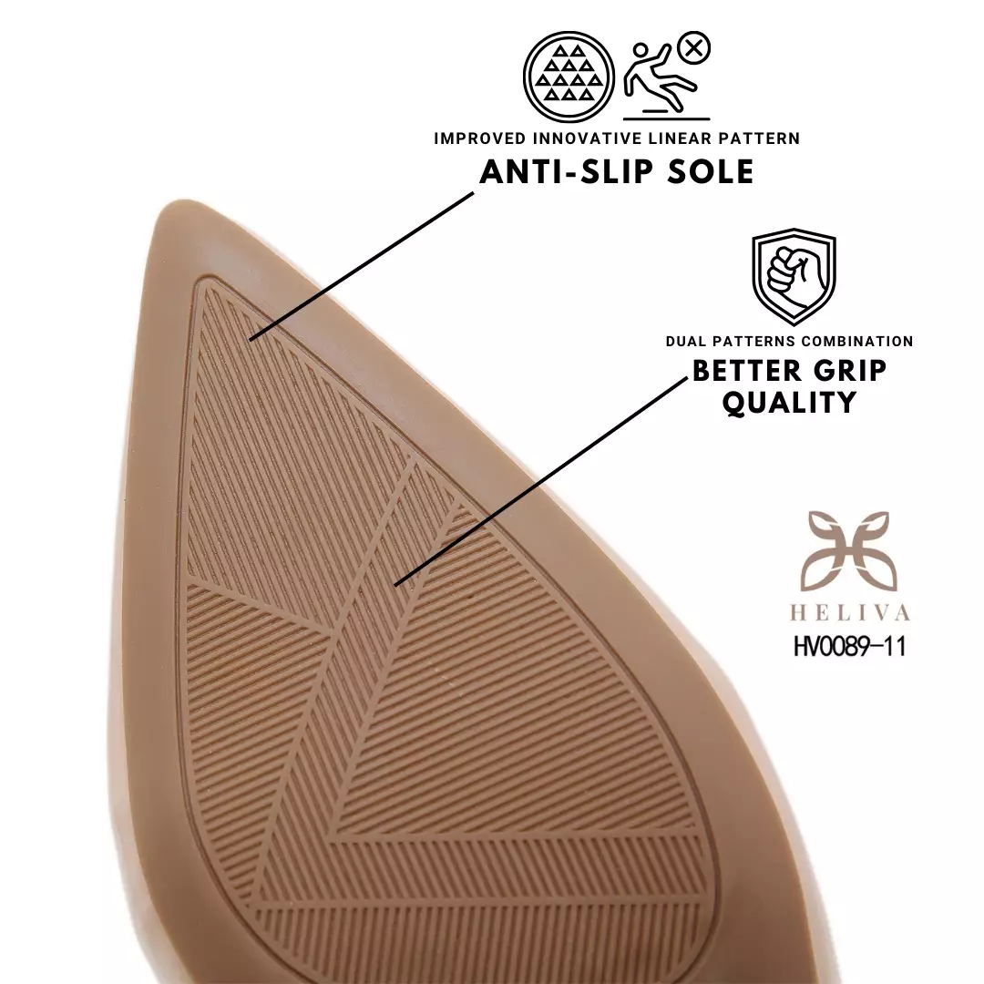 HELIVA AILEEN Glossy Slingback Heels with Crystal Sparkle 5.5cm