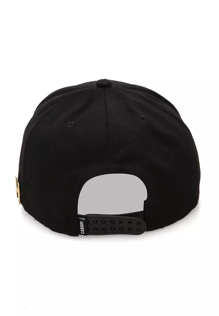 Yuma Topi Snapback Pria Motif Carider Adjustable Strap Material Raffel ORIGINAL - Black