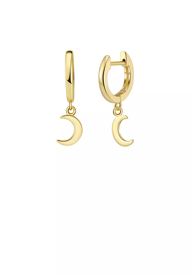 Gold moon 2024 hoop earrings