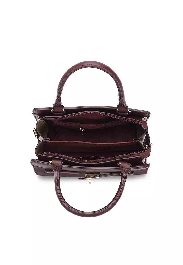 Women's Top Handle Bag / Sling Bag / Crossbody Bag / Shoulder Bag - Maroon