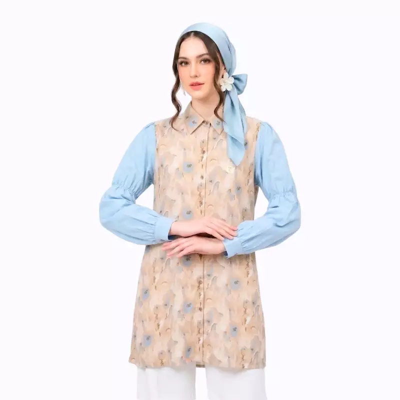 Tunik Batik Wanita - Bhatara Batik Kayana - Atasan Batik Modern Lengan Panjang