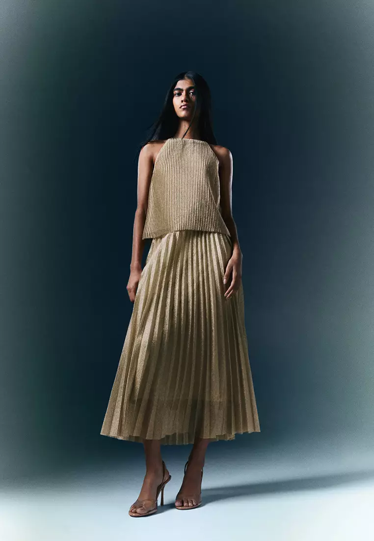 Mango pleated hot sale skirt dress