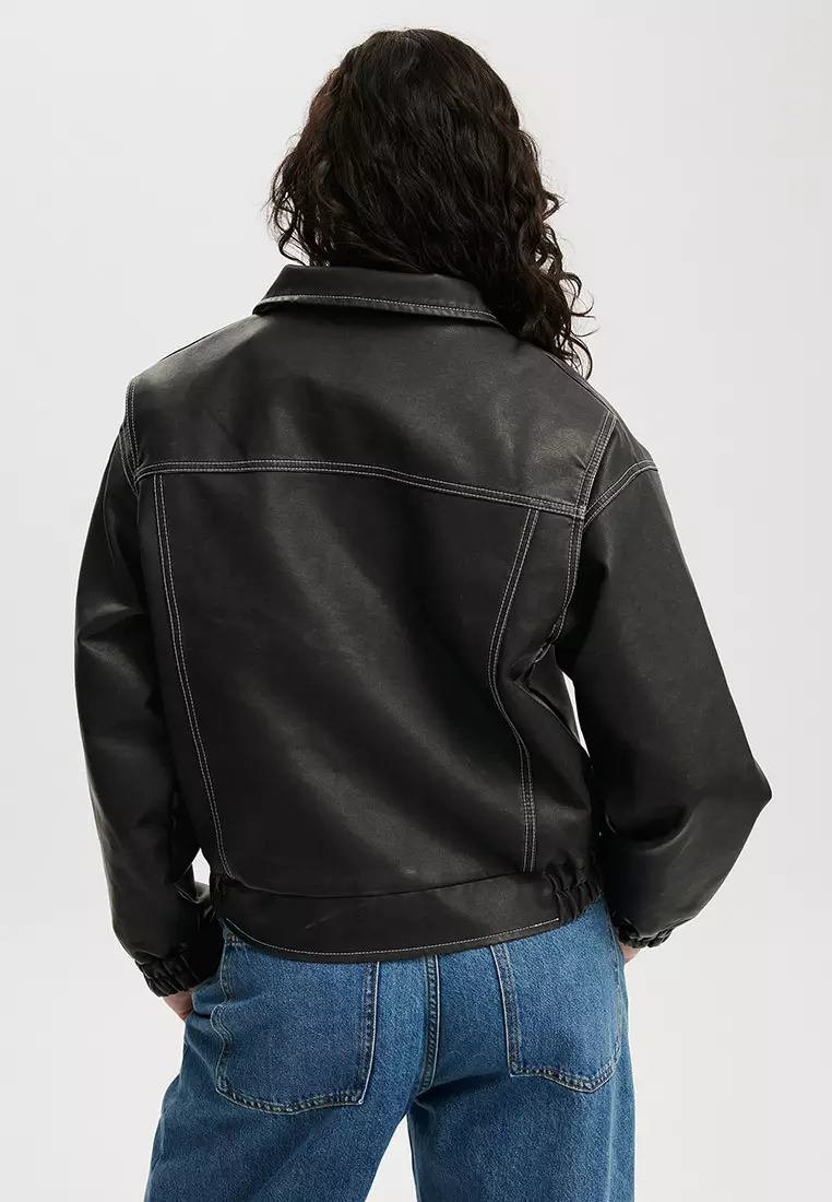 Kyouko ***さま専用　Cotton Back Satin Jacket Quilted Satin Stand Collar Jacket by Blue Blue Japan- La