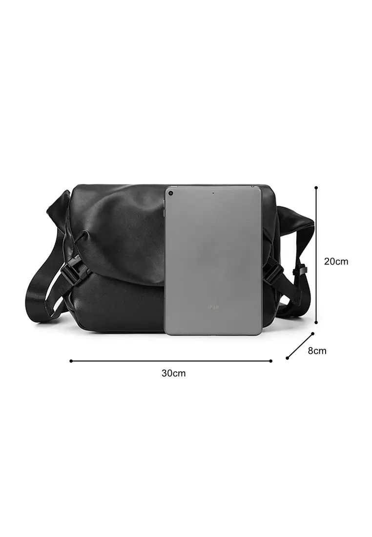 Large Capacity Light Weight Flap Buckle Sling Bag Crossbody Messenger Bag