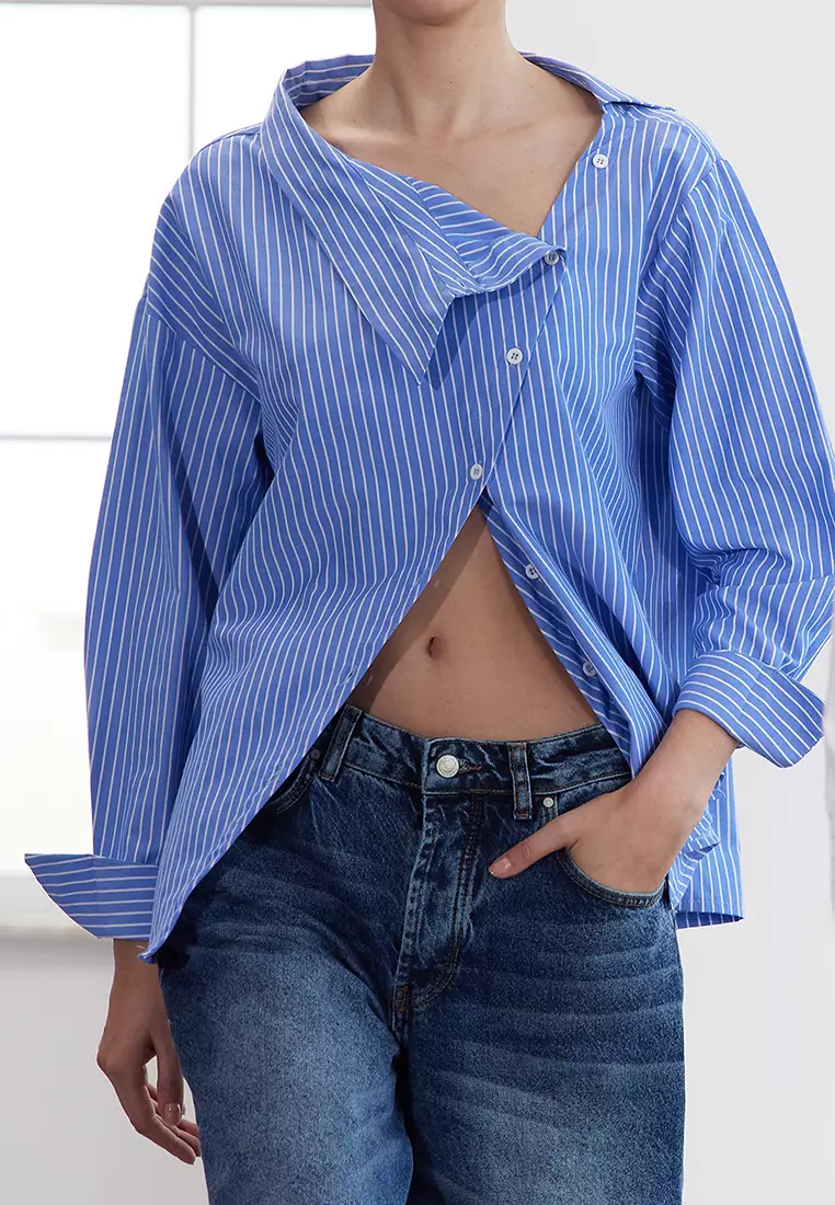 Stripe Asymmetrical Shirt