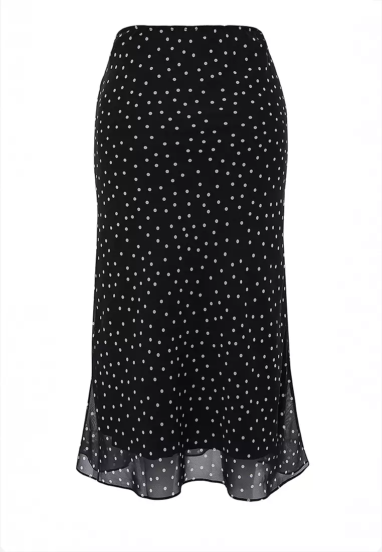 Plus Size Polka Dot Skirt