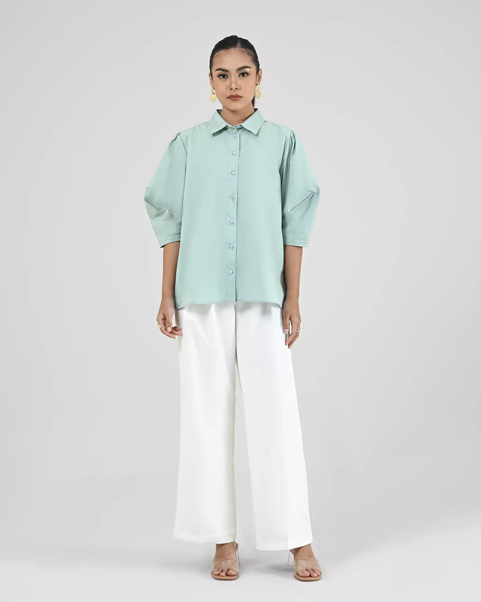 Geulis.id KARISA SHIRT - Lightblue