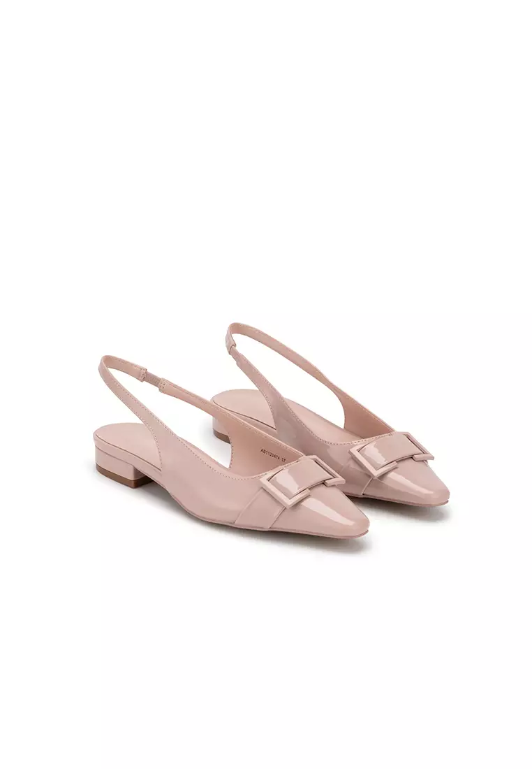 SPRAY BUCKLED WITH SLINGBACK PUMP